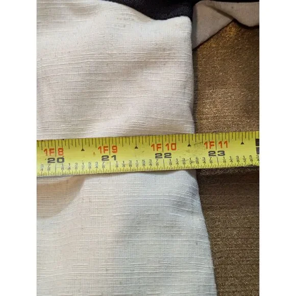 Classic Trend 90s/Y2K Linen Blend Cat Appliqué Jacket Colorblock Black Cream L - Picture 6 of 8